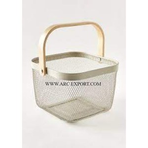 Ustensiles de cuisine en métal, fer, couleur or, forme ronde, panier de rangement pour pain et fruits, design merveilleux, organisateur de rangement pour table fait main - Product Image 3