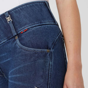 Best Selling Equestrian Clothing With Premium Technical <b>Denim</b> <b>Fabric</b> Custom Design Horse Riding Breeches Jodhpurs Pants - Product Image 2