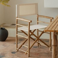 Meilleure vente de chaise de réalisateur pliante naturelle chaises pliantes en bambou faites à la main pour le camping et les fêtes