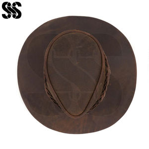 Sombrero de Cuero Occidental/Equitación para Hombre, Sombrero de Vaquero Ajustable, Mejor Venta, Sombrero Informal, Duradero, para Exteriores, Colores Personalizados - Product Image 5