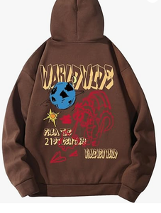 Sweat-shirt à capuche décontracté pour homme, 100% coton, hiver, manches longues, cordon de serrage, tendance - Product Image 2