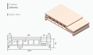 Marco de Puerta de Madera y Plástico Compuesto Dewoo 100 125 160 200 240mm Impermeable para Puerta Interior - Product Image 4