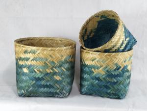 Cesta de bambú de estilo colorido para la comida, cesta para la colada, fruta, decoración para el hogar, restaurante, Hotel - Product Image 4