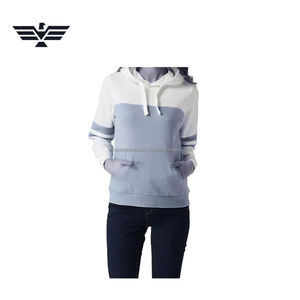 Sudadera con Capucha Larga de Bloques de Color Personalizada para Mujer, Estilo Urbano, Tejida, de Forro Polar, Transpirable, 100% Algodón, Invierno 2025, Superventas - Product Image 1