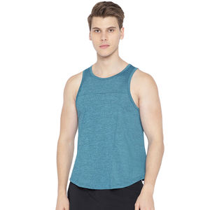 เสื้อกล้ามออกกำลังกายผู้ชายแบบใหม่ทันสมัย ผลิตตามสั่ง แห้งเร็ว คุณภาพสูง ระบายอากาศได้ดี ผลิตจากผ้าสแปนเด็กซ์/คอตตอน - Product Image 4