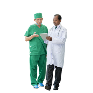 Uniforme médico de hospital tejido de diseño personalizado para mujeres y hombres buen top de enfermería antipolvo y elástico - Product Image 6