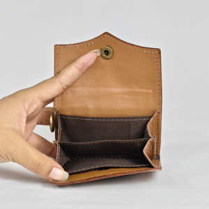 Top Selling High Quality Genuine Leather <b>Card</b> Holder Geometric Pattern Vintage Style Detachable Strap Unisex Designer <b>Wallet</b> - Product Image 4
