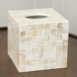 กล่องใส่กระดาษทิชชูทรงสี่เหลี่ยมสไตล์บ้านไร่หรูหราทันสมัยฝังมุก - Product Image 2