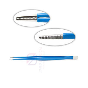 Pinzas Quirúrgicas de Tejido de Acero Inoxidable de Alta Precisión de 15 cm, Pinzas Debakey Atraumáticas con Mango Azul Reutilizables para Sujeción - Product Image 5