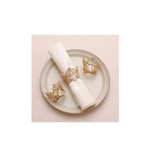 Elegant Design Metal Gold & White Enamel Embossed Butterfly Napkin <b>Ring</b> Handmade Napkin <b>Ring</b> for Table Decoration Napkin <b>Ring</b> - Product Image 3