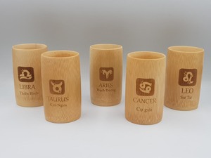 Meilleures ventes, kit de gobelets en bambou écologiques, verres fabriqués à la main à usage quotidien en provenance du Vietnam, ensembles de vaisselle stockés - Product Image 4