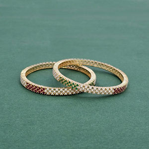 กำไลข้อมือแฟชั่นประดับมุก CZ ชุบทองอุปกรณ์เสริมหรูหราและหรูหรา - Product Image 1