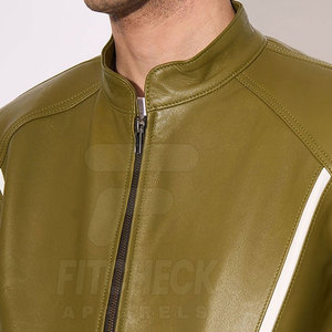 Chaqueta de invierno de cuero transpirable para hombre, ropa de calle de talla grande, ropa de moda con cuello levantado y logotipo frontal - Product Image 4