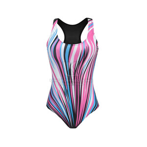Comfortable Color Contrast Breathable Women Swimming Suit Sustainable Seamless Swimming Suit - Product Image 1