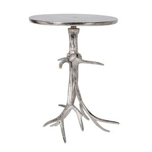 Mesa Esquinera Metálica de Estilo Moderno para Decoración de Restaurantes y Cafeterías, con Superficie de Mármol y Estructura de Hierro para Recepciones - Product Image 5