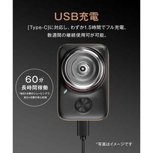 Afeitadora Eléctrica para Hombre, Portátil, Rotatoria, para Uso en Seco y Húmedo, Batería de Larga Duración, Doble Cuchilla, Resistente al Agua IPX7, Lavable, para Afeitado Diario - Product Image 3