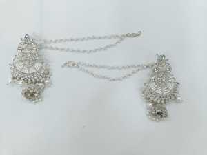 Top mode à la mode goutte d'eau cloche Jhumka boucles d'oreilles indien Kundan traditionnel pour dames ensemble de boucles d'oreilles pour les femmes - Product Image 4