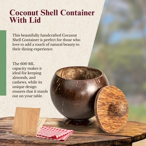 Vỏ dừa container 100% sinh thái thân thiện thủ công từ gốc tự nhiên vỏ dừa Made in Bangladesh - Product Image 4