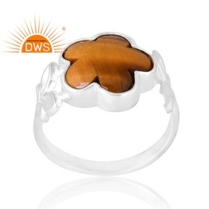 Anillo de piedras preciosas amarillas de ojo de tigre Natural de Plata de Ley 925 más vendido, joyería personalizada para mujer, regalo para ella - Product Image 1