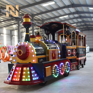 <span class=keywords><strong>Train</strong></span> sans rails vintage à LED en fibre de verre, 24 places, pour fête foraine et parc d'attractions, à vendre - Product Image 5