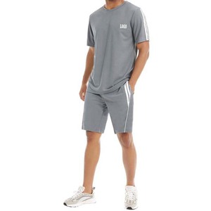 2025 venta al por mayor de conjuntos de chándal de manga corta de algodón de dos piezas de verano para hombres personalizados camiseta y conjunto corto para ropa de hombre de talla grande - Product Image 5