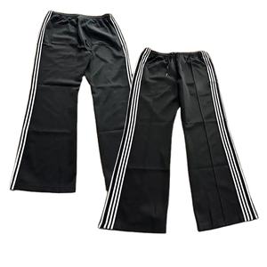 Servicio OEM de alta calidad Pantalones de chándal de pierna ancha de primavera personalizados Pantalones de chándal de punto de secado rápido transpirables de ajuste holgado a rayas - Product Image 2