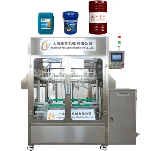 Automatic 20l Liter Jar Bottle Lube Oil Paint Fuel Petrol Liquid Pail Weight Scale Weighing Filling Sealing Machine