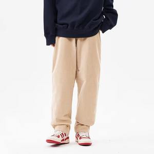 Pantalon de survêtement jambe 100% coton pantalon de survêtement survêtement Logo personnalisé pantalon de survêtement nouveau Style Baggy droit pour hommes polaire tissé laine régulière - Product Image 6