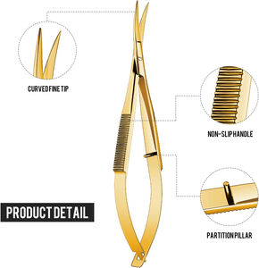 Ciseaux à ressort polyvalents pour la manucure, la coupe des cils, la découpe des sourcils et la broderie. - Product Image 4