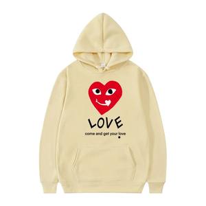 Otoño Invierno primavera transpirable Sudadera con capucha hombres mujeres diario versátil Casual corazón letra estampado 2024 moda elegante - Product Image 3