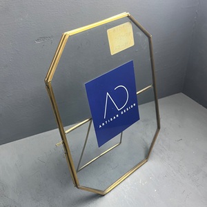 <b>Picture</b> <b>frame</b> Table top photo <b>frame</b> decorative metal brass and glass with grey finish unique design - Product Image 4