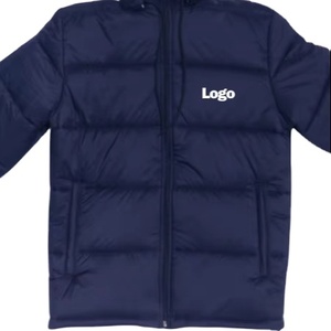 เสื้อแจ็คเก็ตบุใยสำหรับผู้ชายแบบมีฮู้ด ผ้าแคนวาสเคลือบกันน้ำ ระบายอากาศได้ดี เหมาะสำหรับฤดูหนาว มีซิปด้านหน้า โลโก้ที่หน้าเสื้อ สีพื้น 100% - Product Image 6