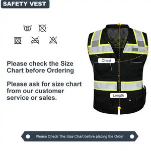 Wholesale Customized Logo Reflective Adjustable <b>Safety</b> Vest ANSI Class 1 LED Flash Waterproof High Visibility Workwear - Product Image 6