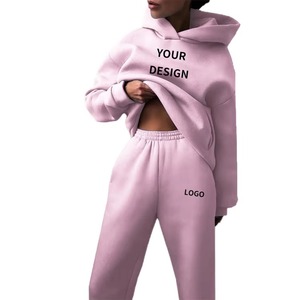 Haute qualité 100% coton respirant goutte épaule 2 pièces ensemble joggers pantalon sweat avec pantalons de survêtement sweats à capuche vierges surdimensionné - Product Image 6