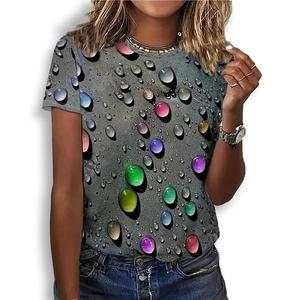 Fashion 3D Print T <b>Shirt</b> For <b>Women</b> Casual Round Neck Love Summer Short Sleeve Tops Hip Hop Trend Ladies Clothing Loose Girl Tees - Product Image 1