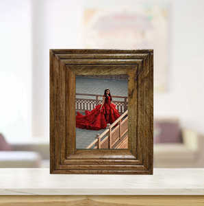 Marco de una sola imagen Soporte de borde de madera de mango Soportes de montaje en pared Exhibición de pie vertical u horizontal y decoración de mesa - Product Image 5