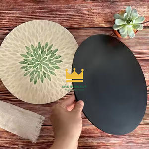 Napperon nacre florale Offre Spéciale couleur naturelle décoration de table de fête napperon vadrouille en gros fabriqué au Vietnam - Product Image 2