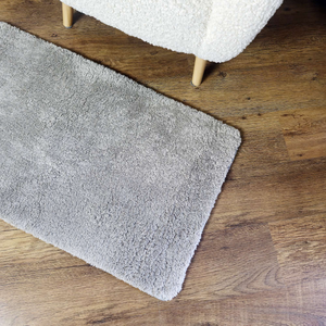 พรมเช็ดเท้าไดอะตอมไมต์สีเทาอ่อนนุ่มสบาย ไม่ลื่น แห้งเร็ว ขนาด 60x100 ซม. - Product Image 4