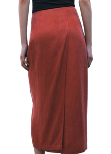 Jupe portefeuille rouge pour femme élégante audacieuse et confortable parfaite pour les fêtes tenues décontractées vacances style chic de tous les jours - Product Image 3