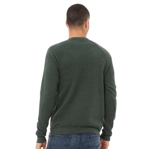 Bella toile hommes hiver 100% coton éponge polaire col rond fermeture éclair sweat solide 3XL - Product Image 3