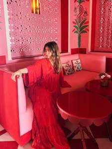 Vestido Kaftan hecho a mano Tie Dye para mujeres y niñas Estilo dulce con mangas Tejido de nuevo diseño para bodas Vacaciones - Product Image 2