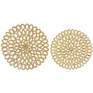 Metal Serving <b>Tray</b> Tableware Centerpieces <b>Decorative</b> Coral <b>Tray</b> <b>for</b> Wedding Gold Plating <b>Coffee</b> Carry <b>Tray</b> with Set of 2 - Product Image 1