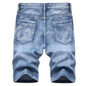 Pantalones Cortos de Mezclilla de Verano Ligeros y Transpirables de Color Sólido de Buena Calidad, Talla Personalizable, Último Diseño, Cómodos para Hombre - Product Image 4