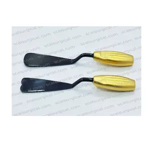 Набор инструментов для пластической хирургии, с золотистой ручкой и черным покрытием