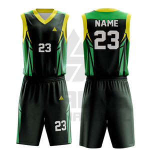 Uniforme de basket-ball à séchage rapide de haute qualité Ensembles en polyester nouveau design avec logo imprimé Uniforme de basket-ball en gros - Product Image 3