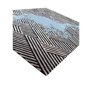 พรมคิลิมลาย Abstrat สีเทาและสีดำ ทอมือจากขนสัตว์และใยวิสโคส ทอแบบแบน สำหรับตกแต่งบ้าน ห้องโถง-Tra-15246 - Product Image 2