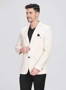 Abrigo de Hombre de Algodón y Poliéster Color Crema Oscuro, Cómodo y Duradero, Tejido Premium Disponible a Precio Competitivo - Product Image 4