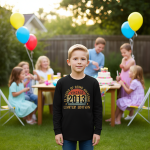 เสื้อยืดแขนยาววันเกิดครบรอบ 13 ปี ปี 2013 สำหรับเด็กชายอายุ 13 ปี ของขวัญส่งเสริมการขายแบบกำหนดเองสำหรับวันเกิดครบรอบ 13 ปีของลูกชาย - Product Image 3