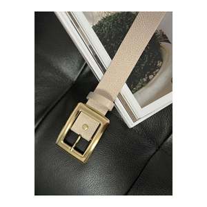 Ceinture carrée à boucle dorée pour femme, ceinture pour pantalon, veste, robe, chemise - BEIGE - Product Image 2