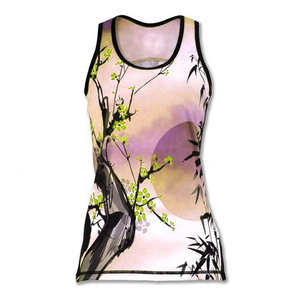 2023 ropa deportiva informal para mujer, camiseta sin mangas de alta calidad para mujer, camiseta sin mangas de algodón y poliéster con estampado de sublimación completa - Product Image 3